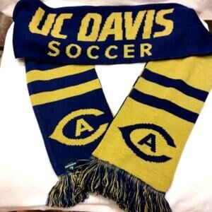 UC Davis Soccer Scarf Blue & Gold UNISEX Fringed Scarf University of California